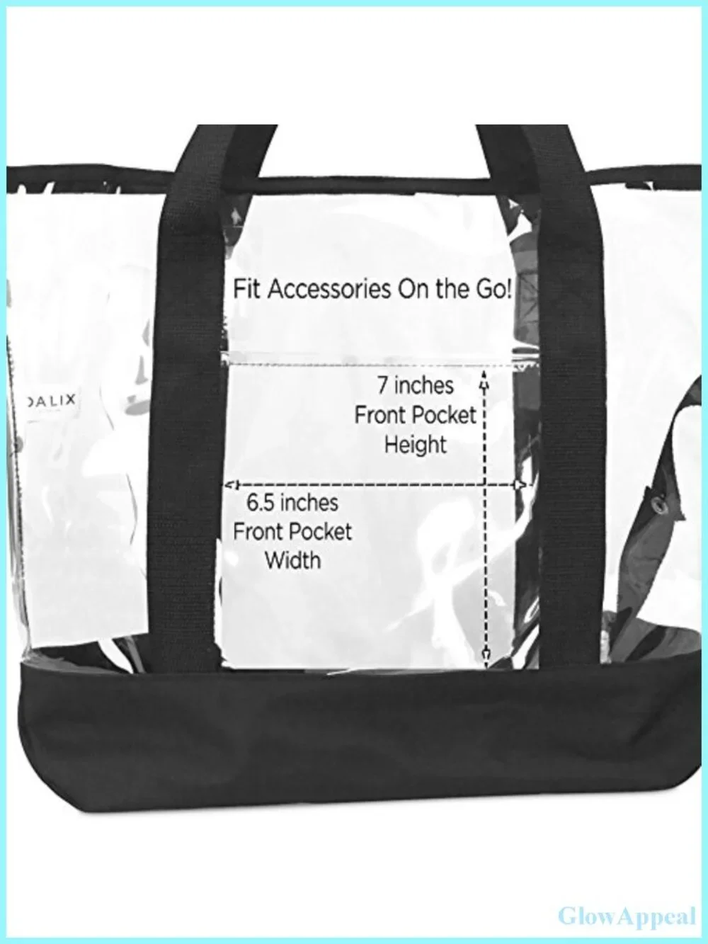 Large Clear PVC Tote Bag with Pouch - Shopping, Beach, Travel